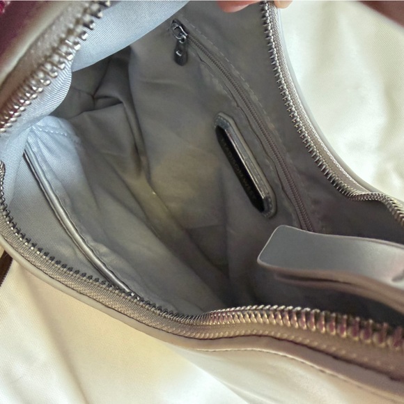 Madison West Metallic Silver Shoulder Bag - Picture 3 of 3